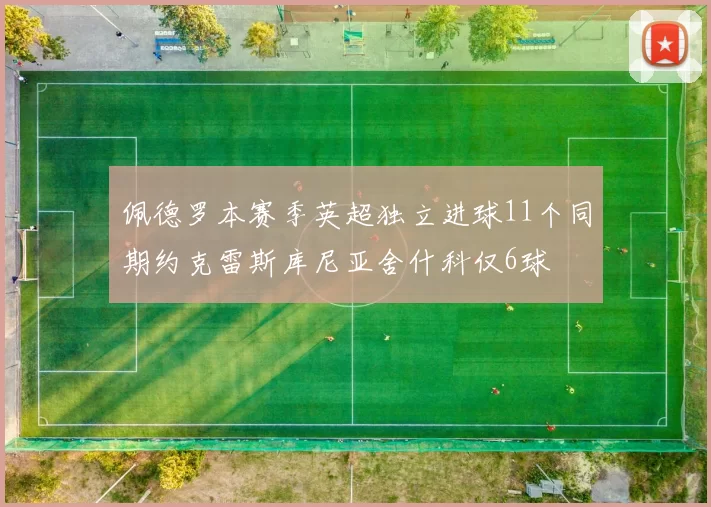 佩德罗本赛季英超独立进球11个同期约克雷斯库尼亚舍什科仅6球